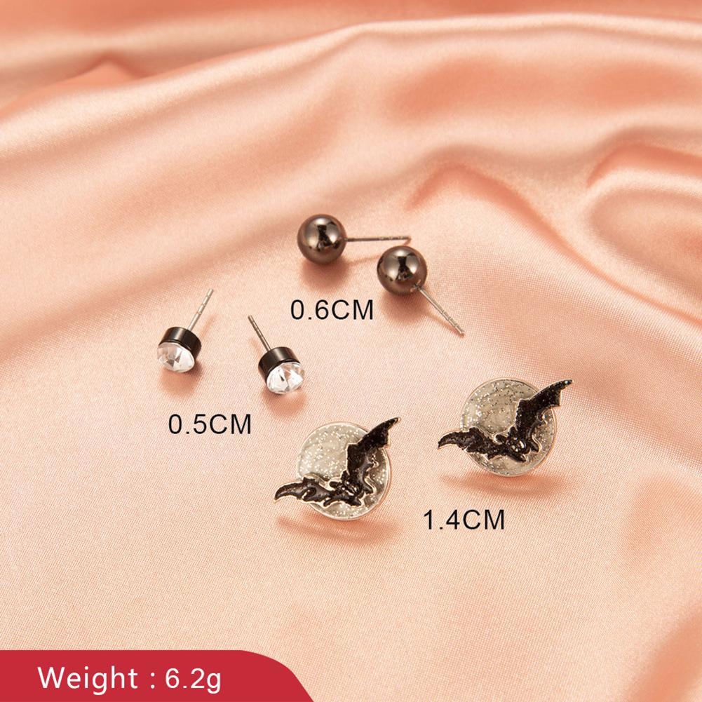 Halloween Bat Pumpkin Ghost Earrings Women Funny Creative Ear Studs Jewelry Gifts For Girls