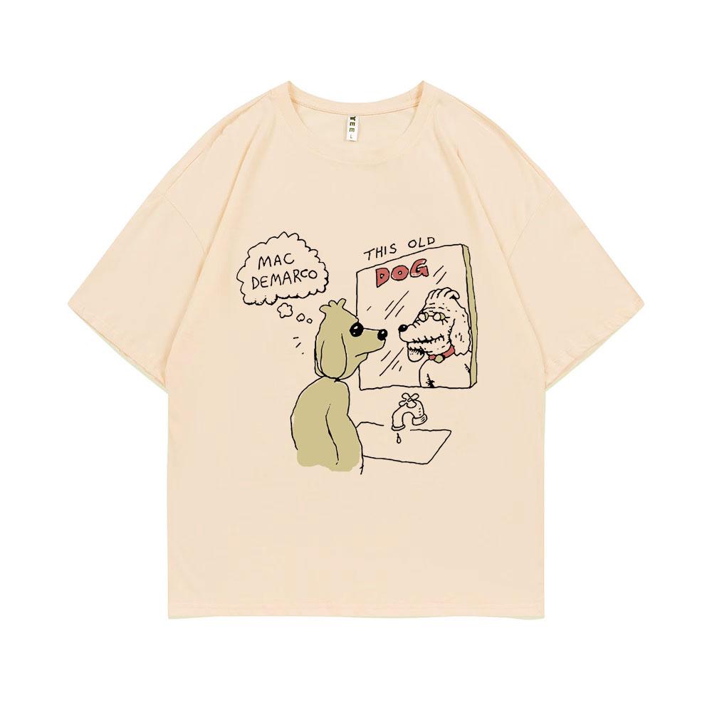 Mac Demarco This Old Dog Album Graficzny T-shirt Męski Lndie Pop Muzyka T-shirty Męskie Vintage T-shirty Męskie Hip Hop Oversizeowe Koszulki