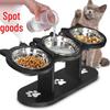 Wooden Pet Bowl Stand: Vertical, Slanted, Inclined Design for Cat/Dog Feeding and Cervical Support.