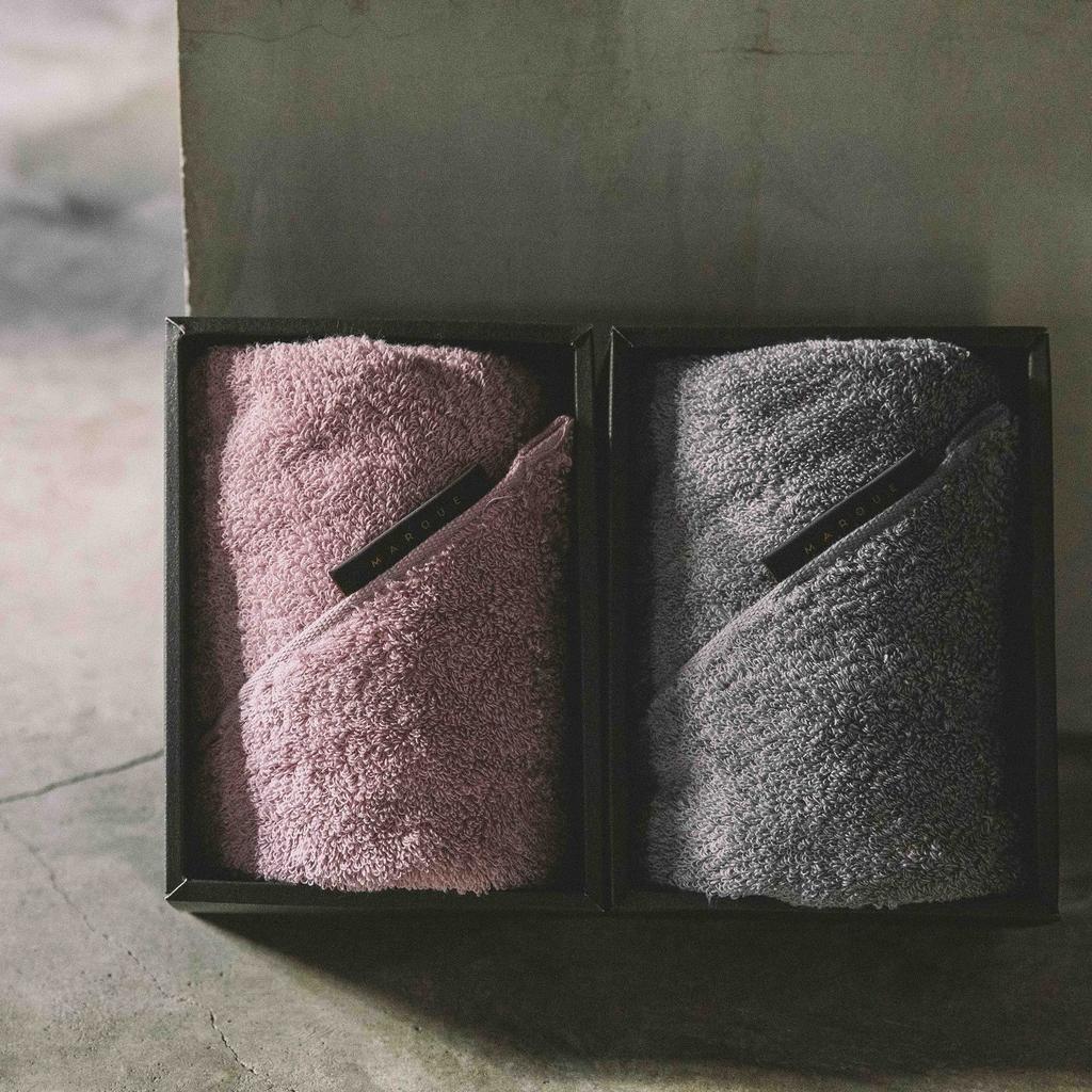 Growing Towel Mini Bath Towel “MARQUE” (Etoupe (Greige))