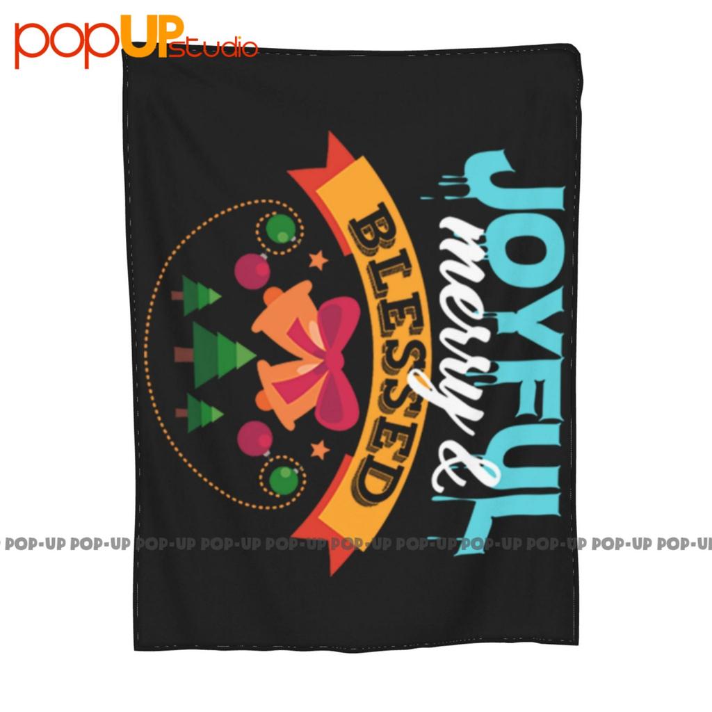 Joyful Merry Blessed Christmas Tree Bells Ultra-Soft Blanket Quilt Winter Sofa Cover Bed Covers