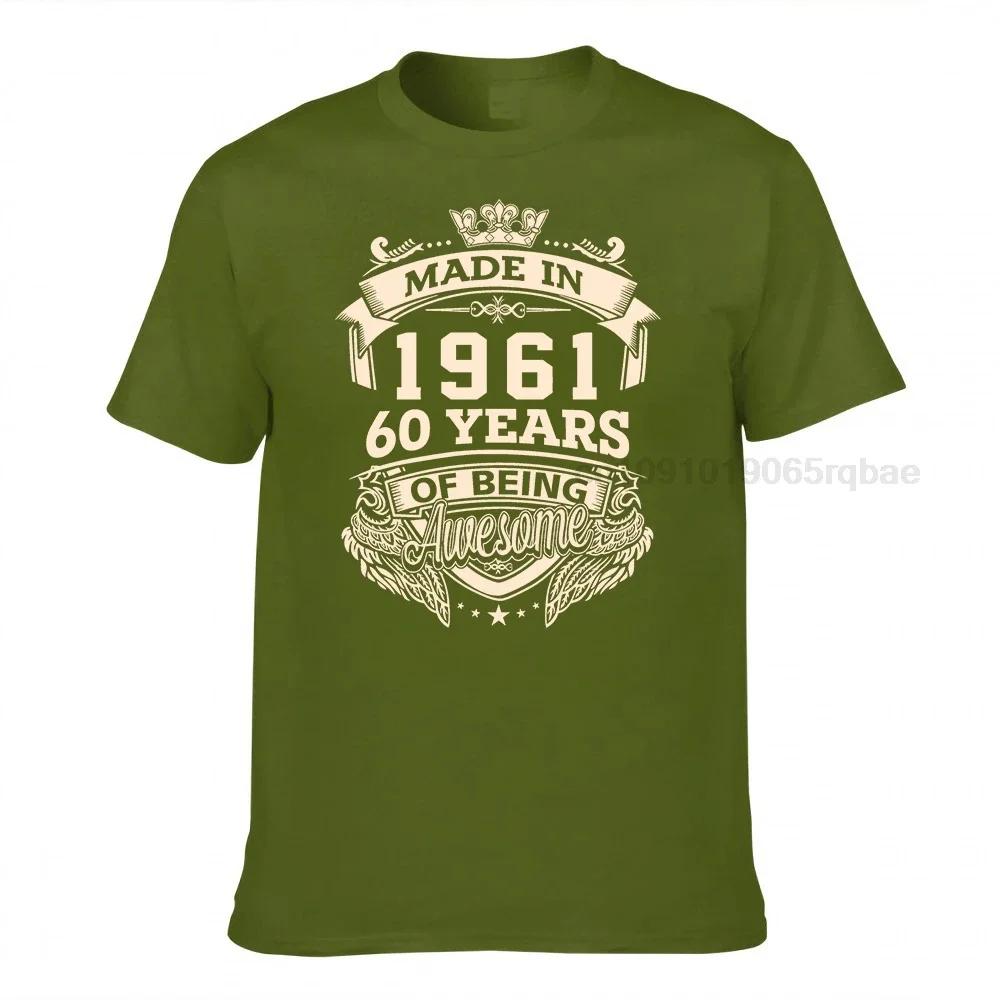 Kings Made In 1961 60 Years Of Being Awesome Tshirts Unisex Unisexs Designer T Shirt 60th Birthday Tshirts For Unisex Cotton Tees Top