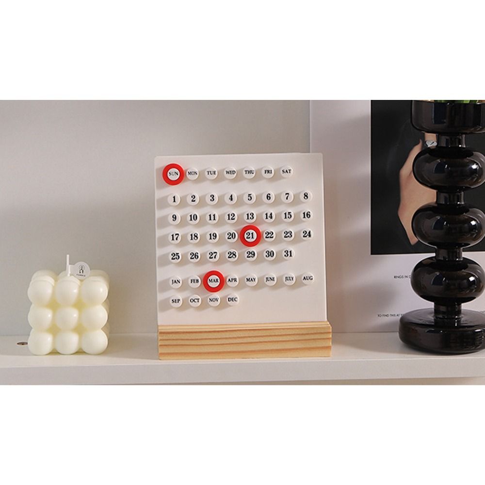Zehntausend Jahre Holz Schreibtischkalender Handgefertigter Acryl Datumsplaner Zuhause