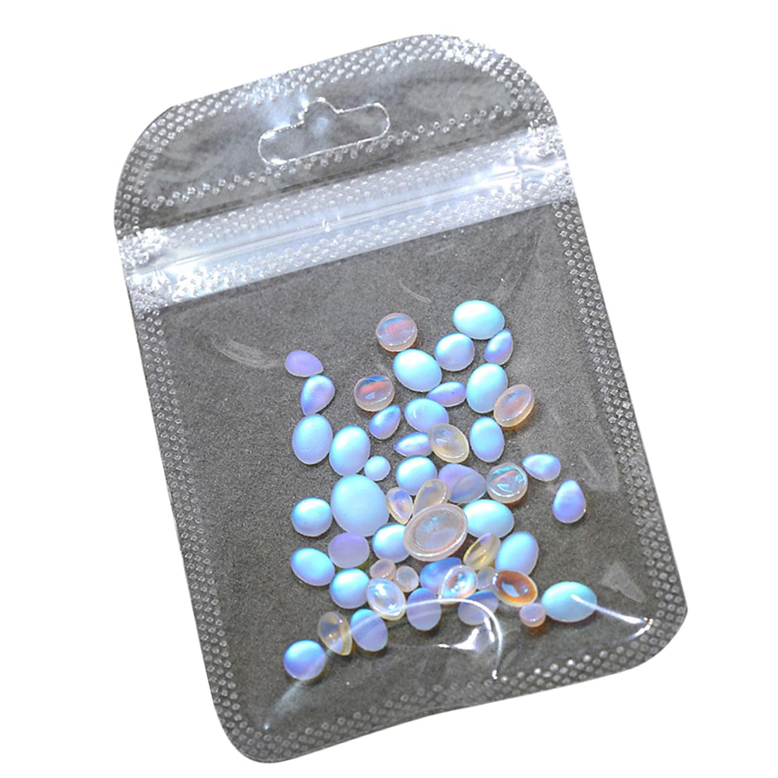 

50 шт. Разноцветные матовые стразы «Кошачий глаз» «Синие слезы» для уникальных дизайнов ногтей и модных маникюров, украшения для ногтей