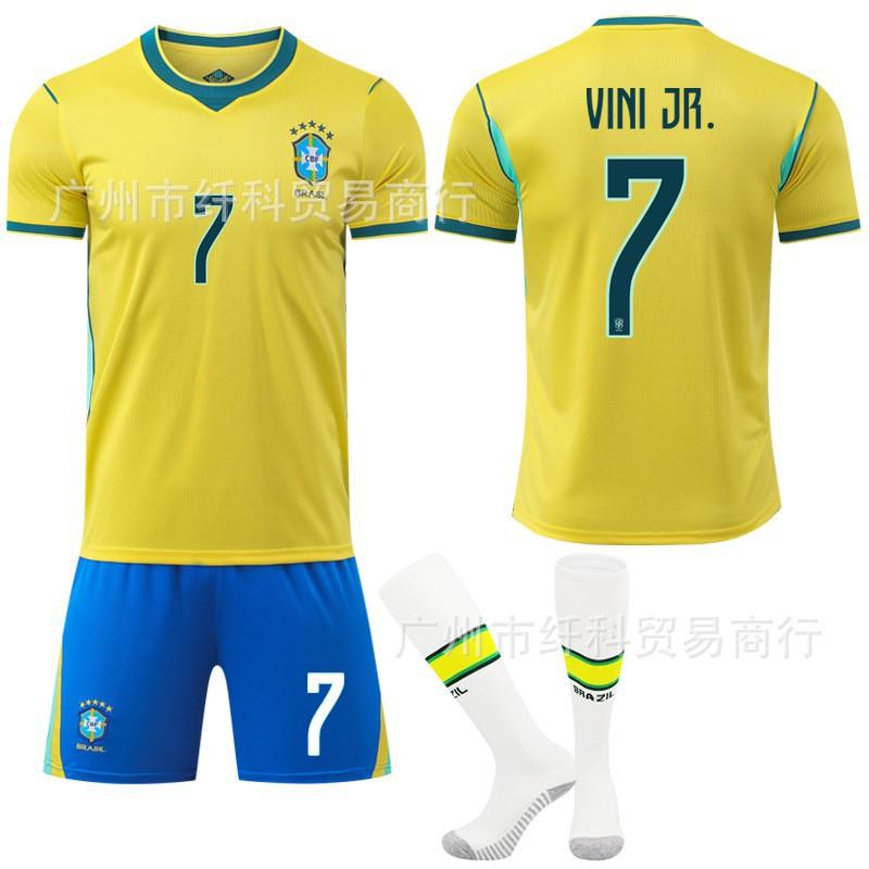 2526 Spojené státy Kanada Mexiko Mistrovství světa Fotbalový dres Ne. 10 Neymar 7 Vinicius Domácí Národní tým