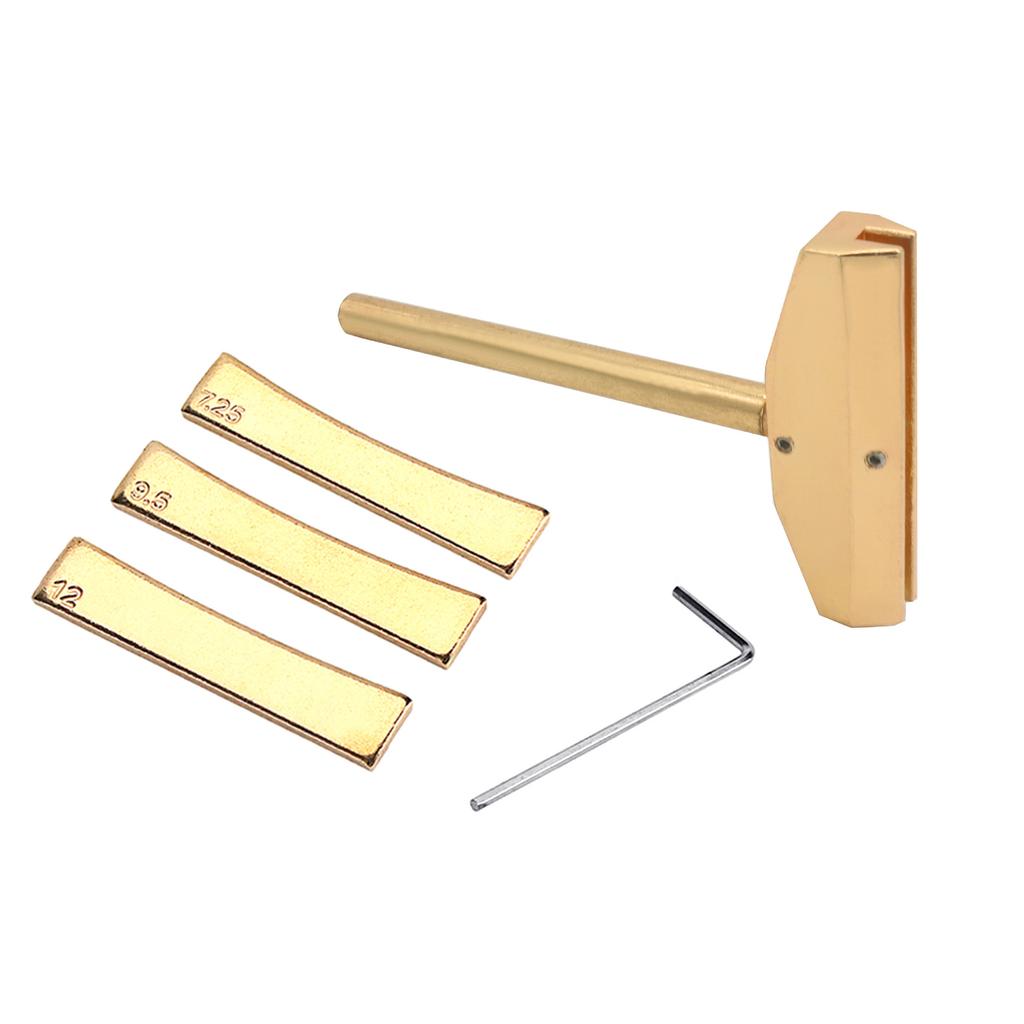 Fretboard Press Caul and Radian Fret Inserts with Wrench Luthiers Tool Guitar Bass Fingerboard Pressing Tool Repair Tool