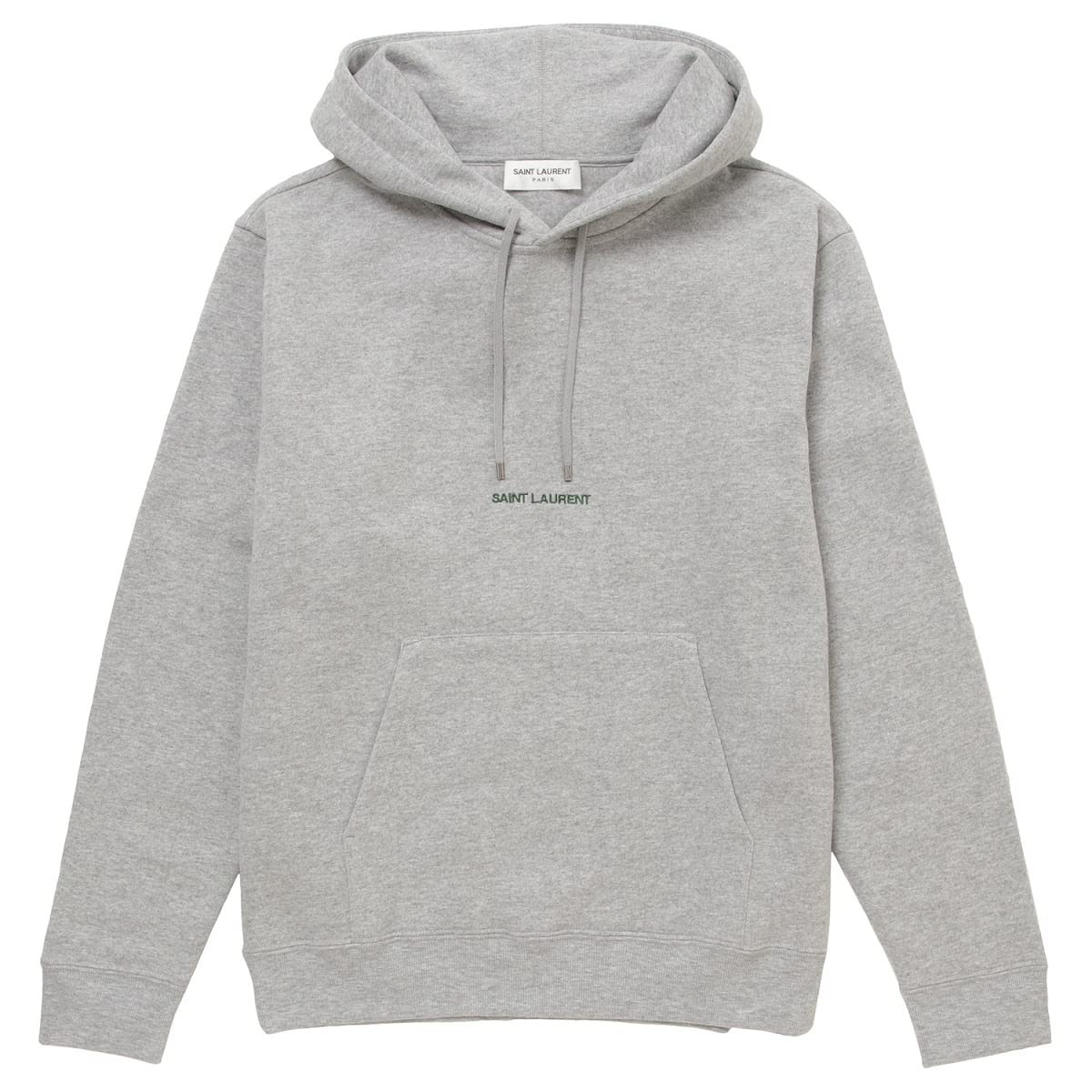 

YSL 709869 Y36ZN 1476 Long Sleeve Rive Gauche Logo Embroidered Hoodie Size L Women s Pullover, Gray, [Used] сірий колір