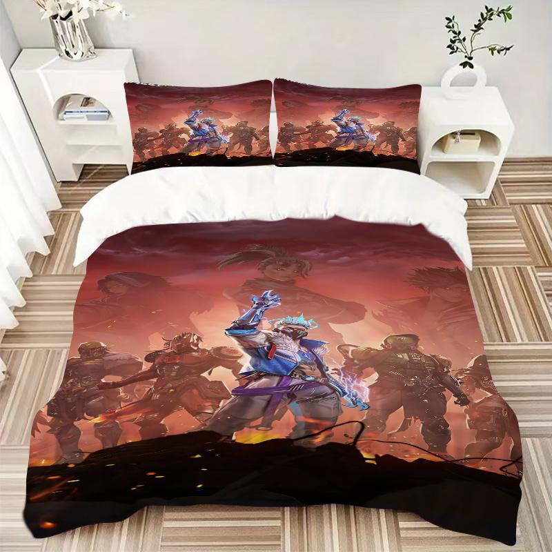 3pcs Free Fire Gaming Bedding Set-Perfect for Bedroom, Guest Room, Living Room, Hotel Decor-Ideal Gift for Fans, Travelers, Daily Use-Festiv