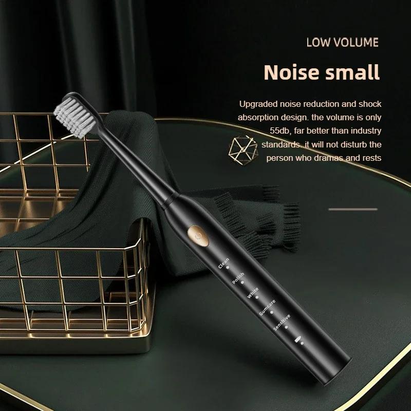 5-gear Mode Sonic Electric Toothbrush USB Charging Adult Ultrasonic Automatic Soft Hair Toothbrush IPX7 Waterproof Rechargeable