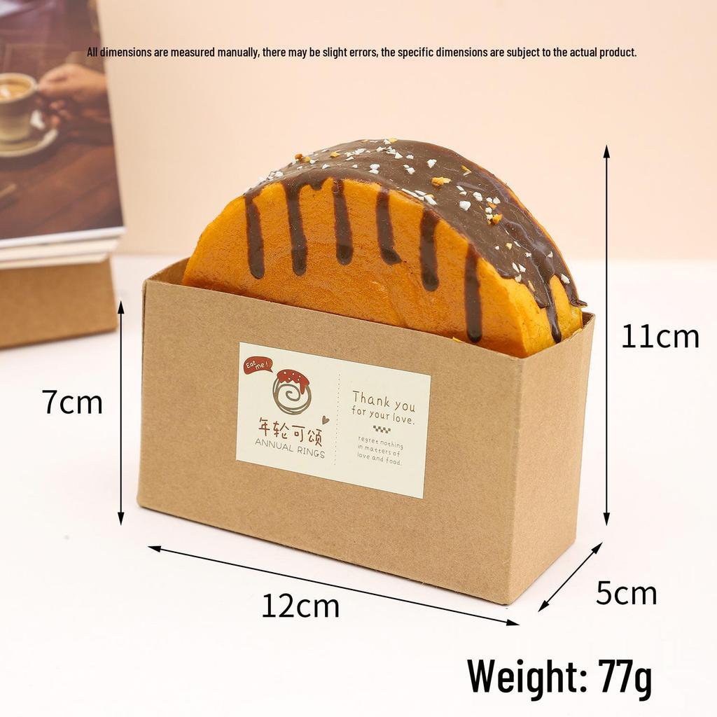 PU Jam Wood Ring Croissant Bread Model - Food Decoration Prop for Dessert Displays