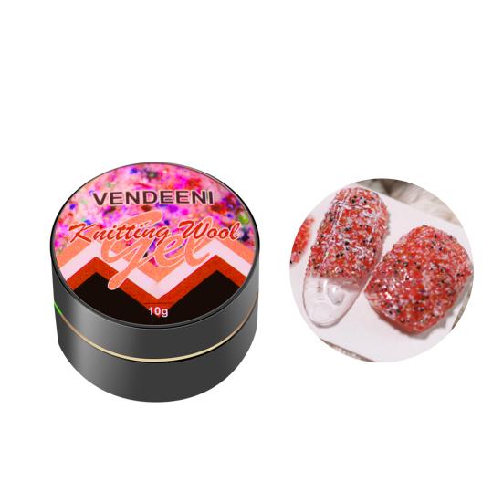 10g Nail Art Gel Easily Applying Non-Floating Natural Extract Safe Decoration Sequin Color Lattice Polish for Female
