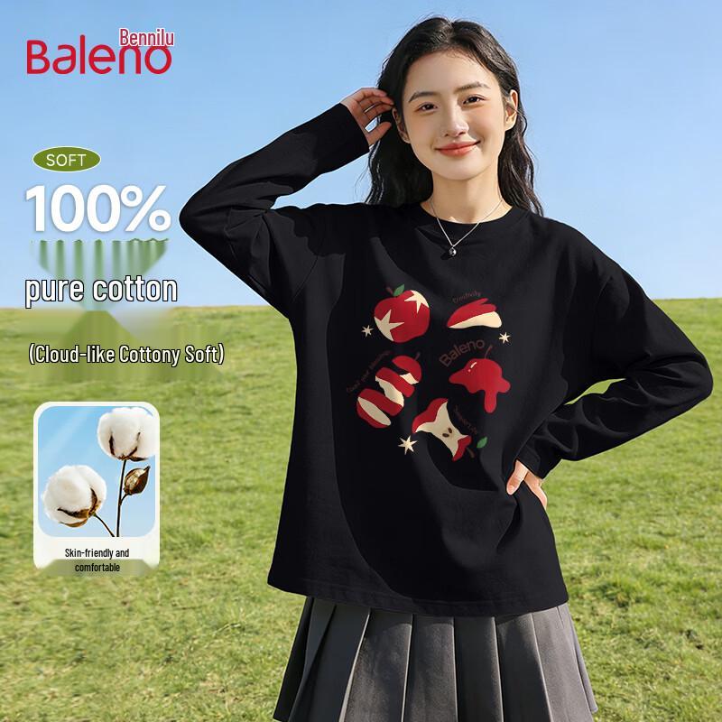 Baleno Women's Pure Cotton Long Sleeve T-Shirt