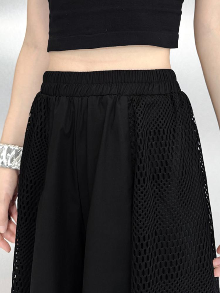 XITAO Сет из двух предметов: Женский топ с сетчатыми вставками и черным кружевом — фото 6