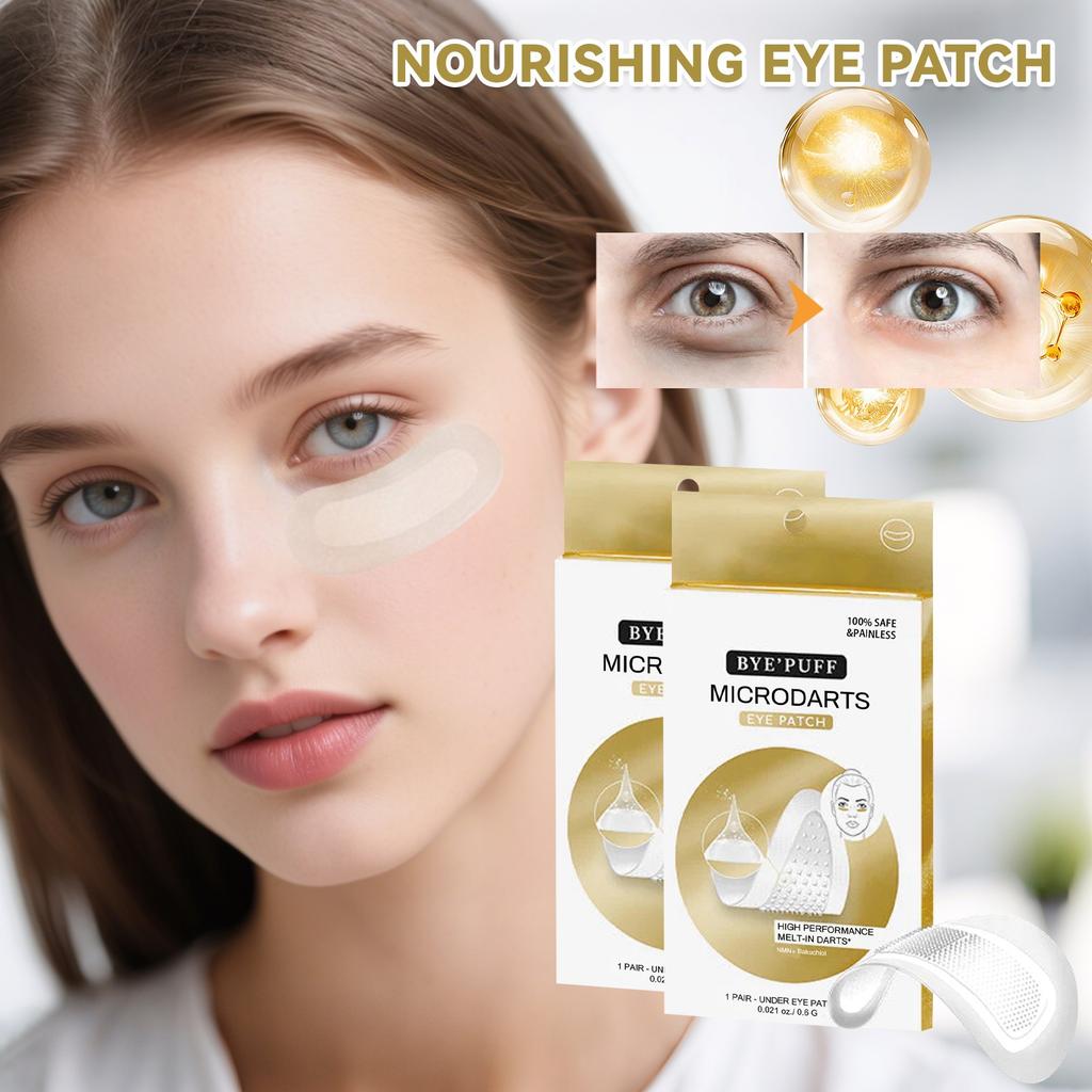 Hadí peptidové mikrojehličkové oční náplasti Zpevňují, zesvětlují tmavé kruhy a váčky pod očima, 5 ml, 1 pár/krabička,