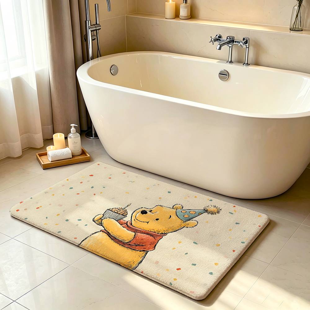 Classic Cartoon-W-wInnie The Pooh-S Kawaii Carpet Bathroom Anti-slip Mat Door Mat Home Decoration Mat Entrance Scratch-resistant