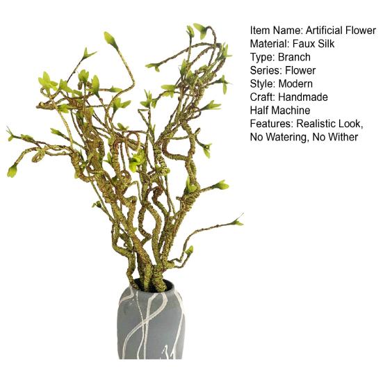 Artificial Flower No-Maintenance Long-Lasting Beauty Realistic Texture Flexible Branches Natural Zen Shape Fake Branch Home