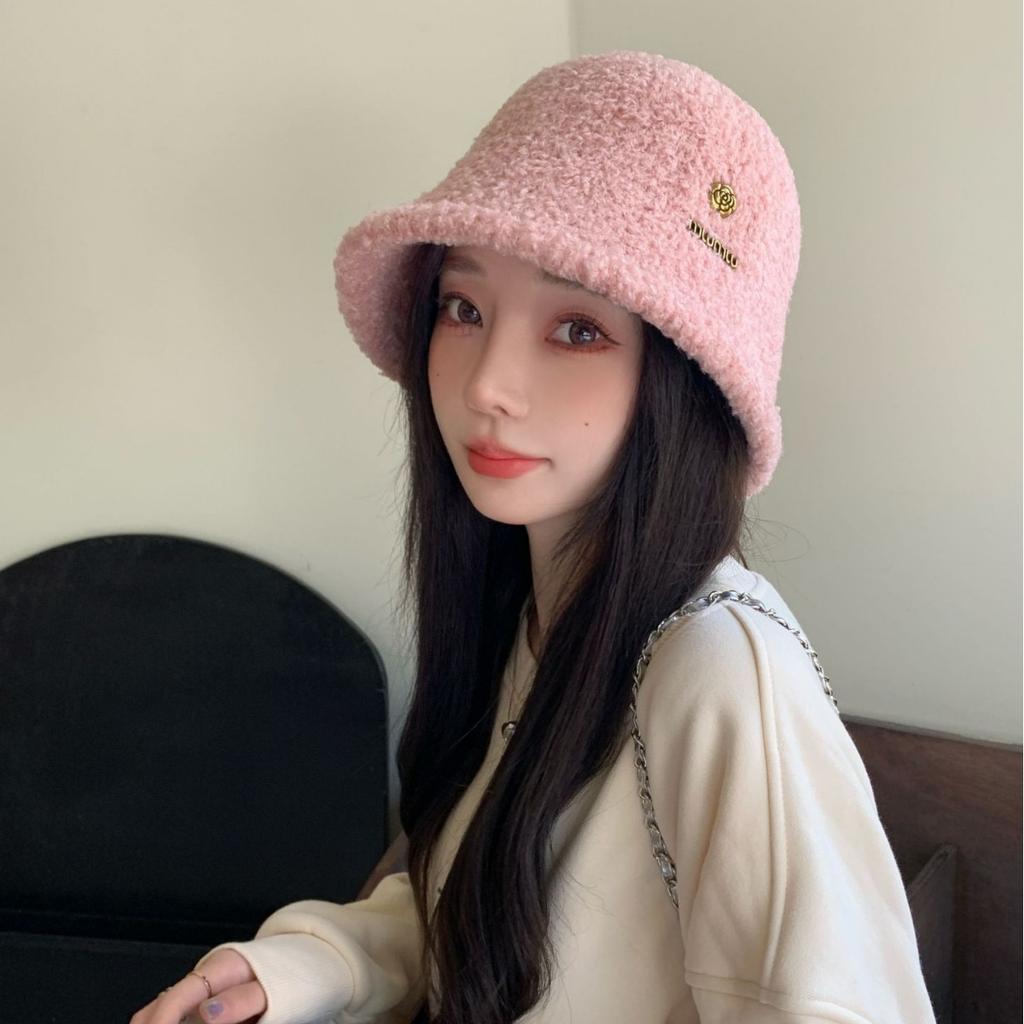 Осінньо-зимова нова шапка жіноча плюшева шапка-відро однотонна універсальна зимова термошапка умивальник універсальна потовщена