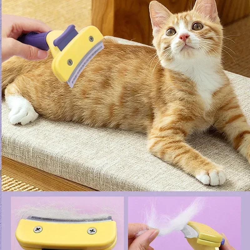 Combs Hair Remover Cat Dog Brush Grooming Tools Pet Detachable Clipper Attachment Pet Trimmer Combs Supply Furmins for Cat Dog