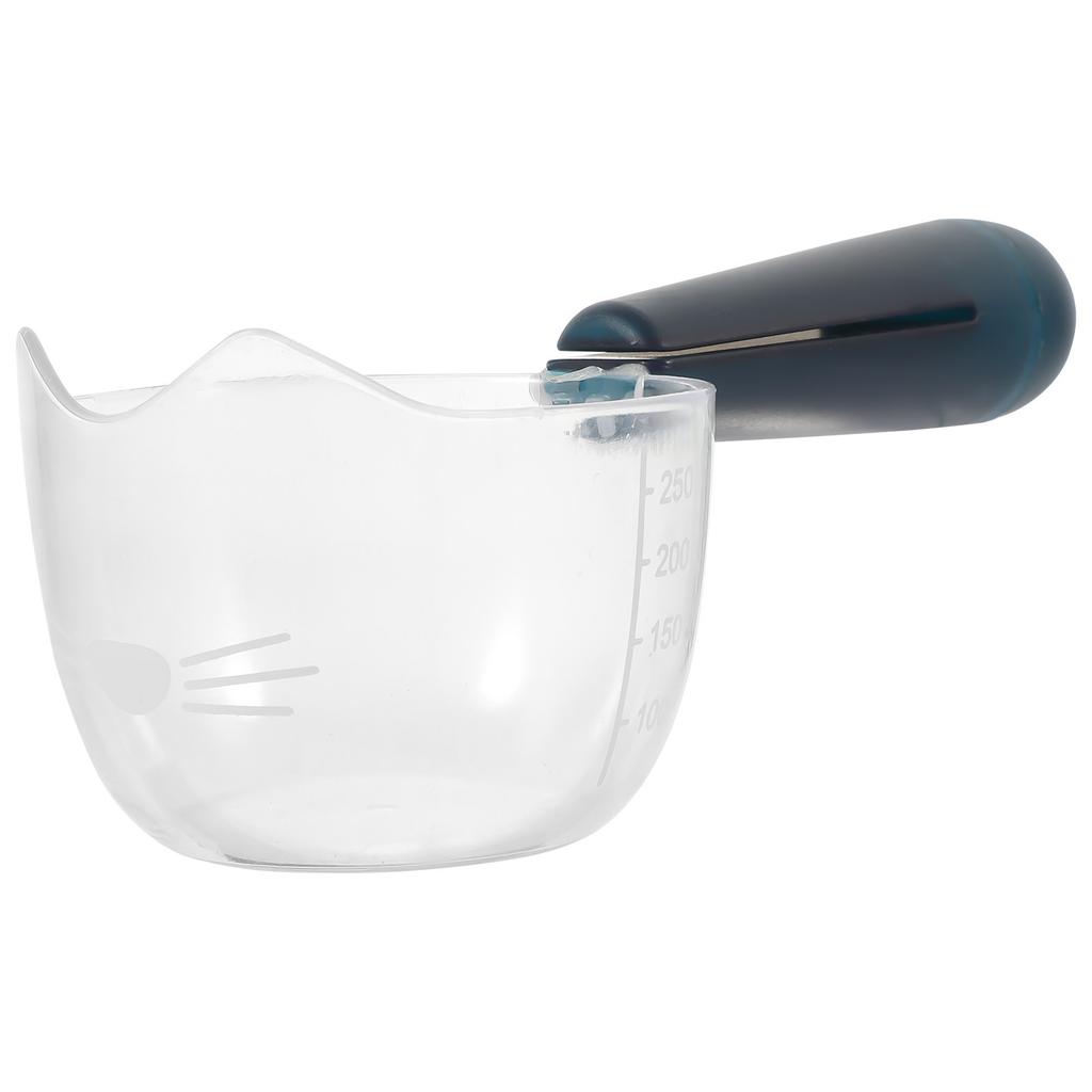 Two in One Plastic Pet Food Spoon Dog Food Scoop Clip with Transparent Scale Measuring Cup for Cat Dog Feeding