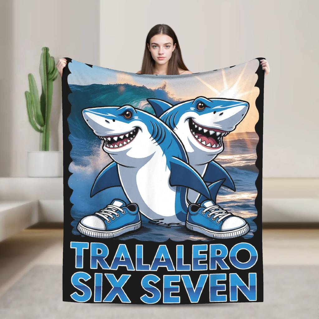 Popular 67 Brainrot Italian Meme Funny Blanket Warm Soft Flannel Throw For Sofa Office Travel Men Women Multi Sizes