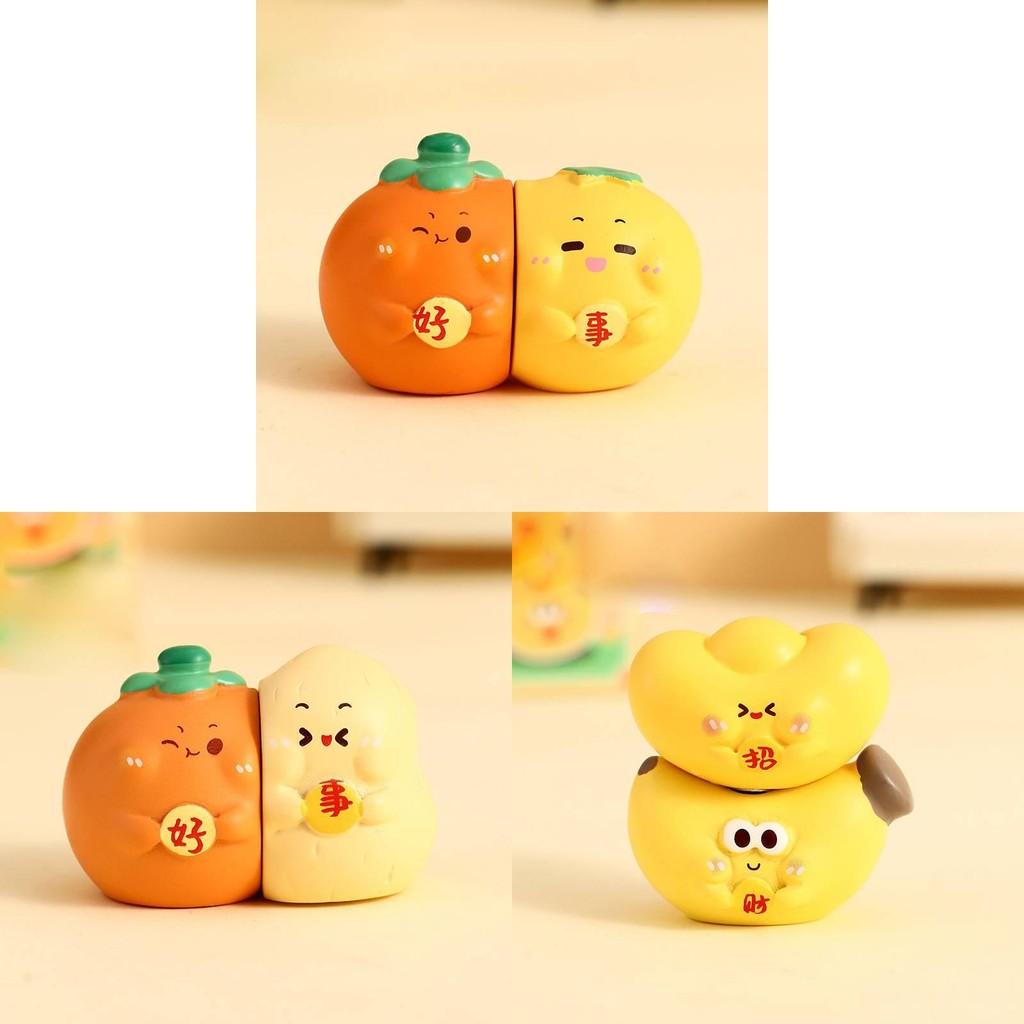 Figurine Bless Fruit Magnetic Desktop Decoration Workspace Celebrations Festive