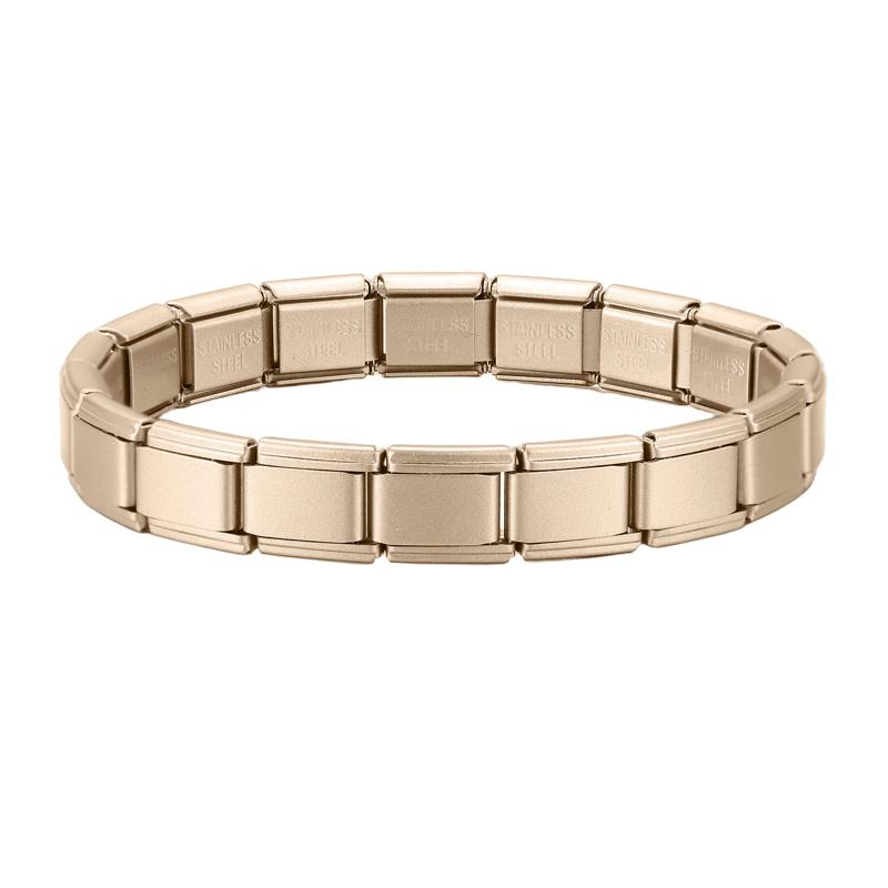 New Women's Men's Jewelry DIY 9MM Width Italian Elastic Charm Bracelet Solid Color Stainless Steel Fashion Bangle