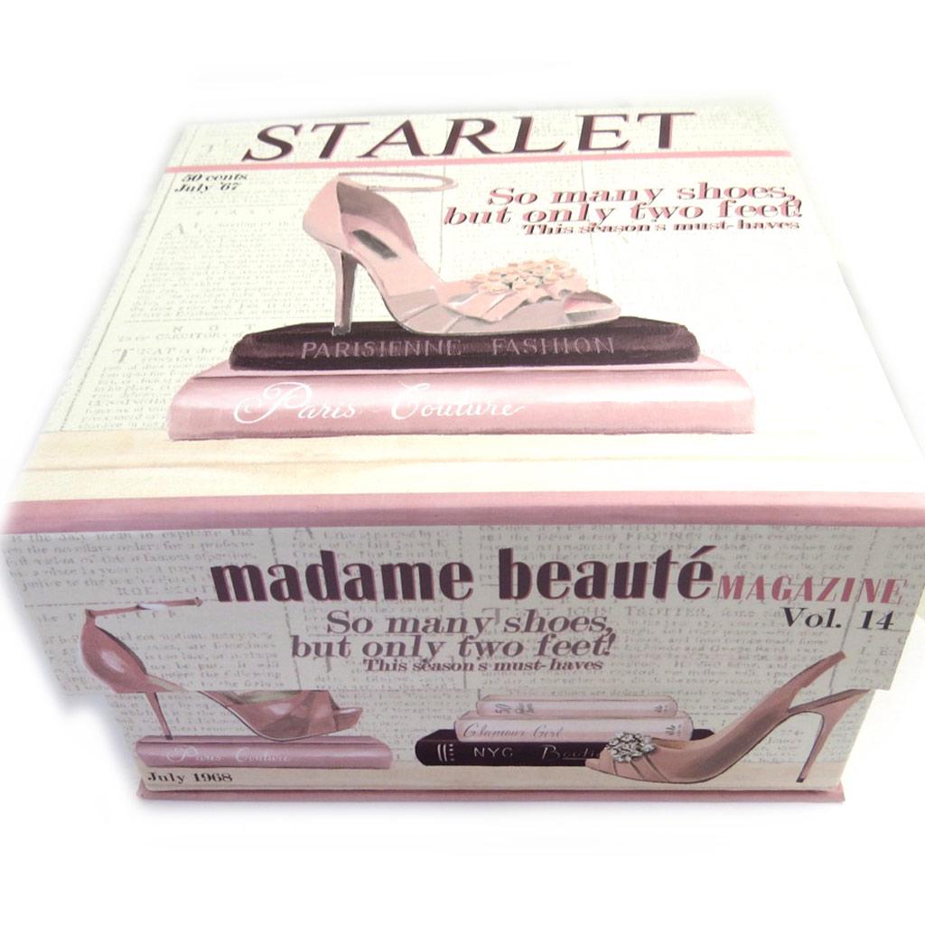 Les Trésors De Lily [M3995] - Set de 3 boîte gigognes 'Belle Epoque' beige rose