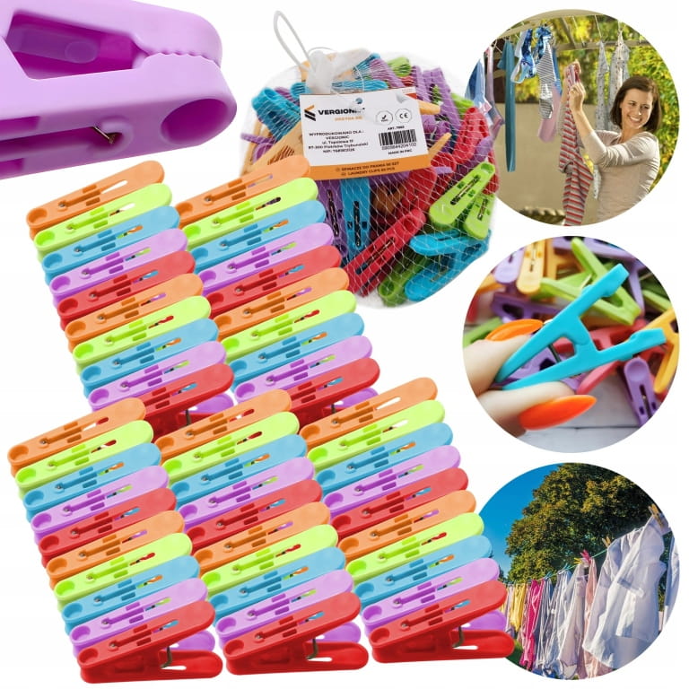 Colored Clothes Pins for Laundry, Set