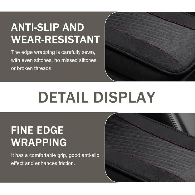 Car Center Console Cover, PU Leather Armrest Cover Pad, Waterproof Comfortable Arm Rest Box Covers Protector, Universal Car Center Console Cushion,