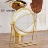 New Desktop Makeup Mirror 360° Rotatable Household Bedroom Vanity Mirror Iron Frame Single-sided Cosmetic Mirrors Two Style