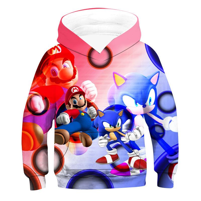 Super Mario Brothers Mario Children's Versatile Sweater Cosplay Spring and Autumn Anime Hoodie Jacket Men