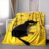 1pc Black Cat Blanket Warm, Cozy, And Soft, Suitable for Sofas, Beds, Cars, And Office Use.Perfect for Camping And Travel, Making It a Great Gift for
