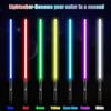 Light Saber Laser Sword Rgb 7 Colors Changeable Electronic Light Sword  Sound1pcs-black