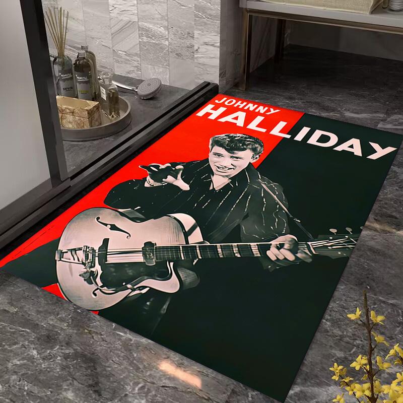 Rock Legend Johnny Halliday carpet Suitable for all seasons Home Decor Doormat Office chair cushion Protective pad
