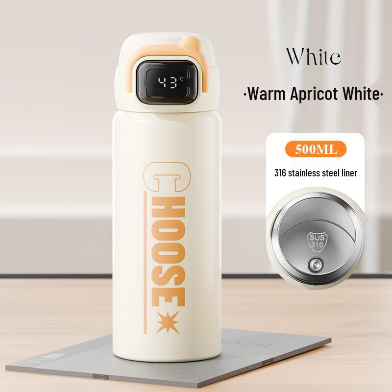 MRSIKEY 316 Stainless Steel Dual-Drink Thermos Bottle