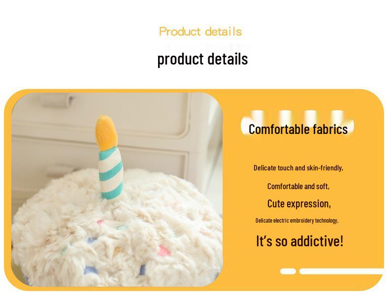 Adorable Rainbow Cake Plush Doll - Happy Birthday Gift & Fun Decor Toy