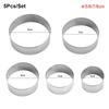 5Pcs/Set Durable Stainless Steel Cake Ring Mold DIY 4/5/6/7/8cm Wedding Cake Tools Round Circle Cake Gum Paste Mould