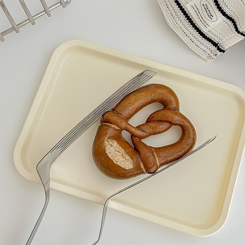 Edelstahl Multifunktional 1 Stück Servierzange - Mühelose Lebensmittelzubereitung und Präsentation für Buffet, Fischbraten, Brot, Steak, Salat und Dessert