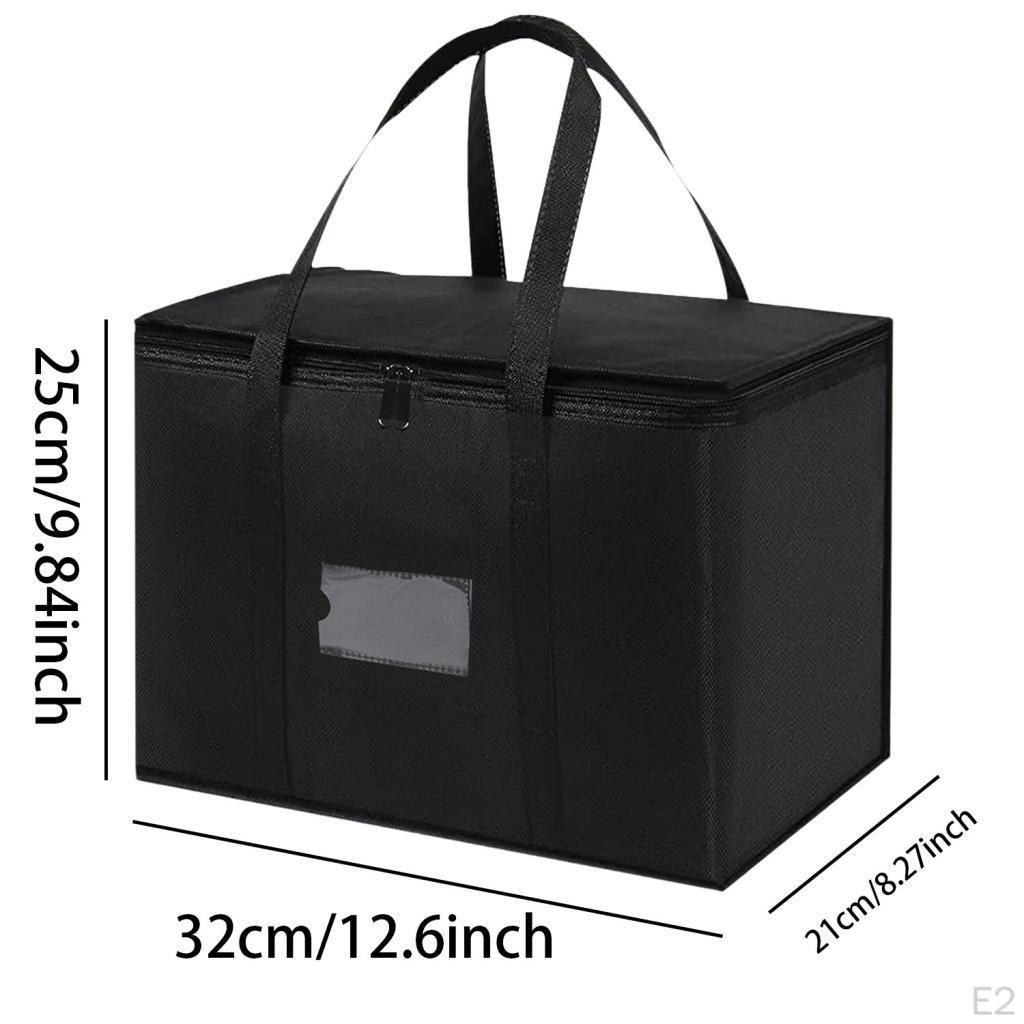 Food Insulated Bag with Handles Picnic Carry for Travel Office