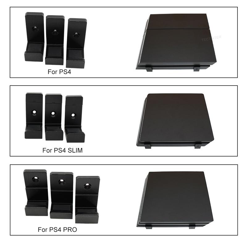 PS4 Konsol İçin Duvara Monte Tutucu PlayStation 4 İçin Braket Depolama Standı Ana Makine Rafı Kanca Tabanı PS4 Pro/Slim Aksesuarları