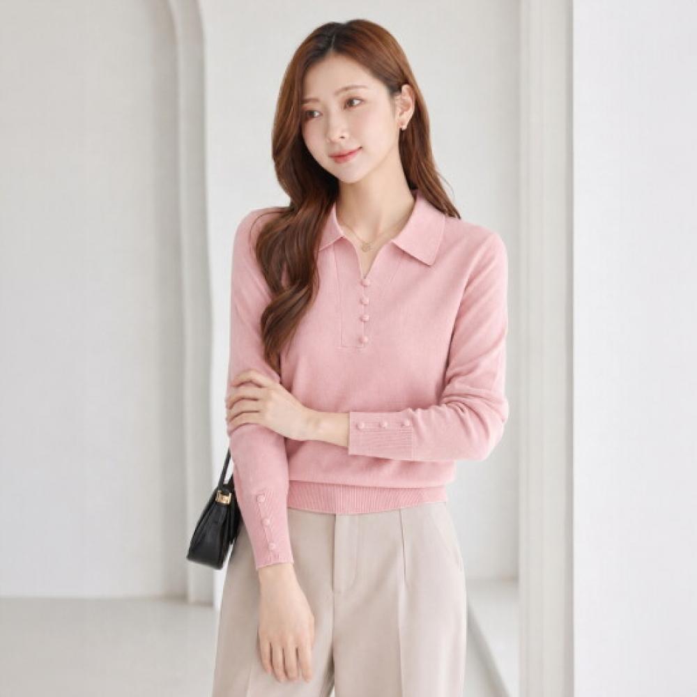 Morris Coming Home Knitted Collar With Bean Buttons M2602kn613a