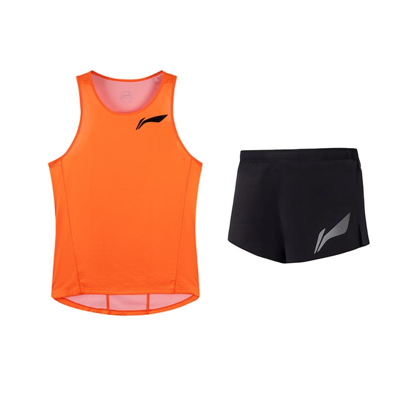 Li-Ning Plain Lightweight Simple Breathable Quick-Dry Comfortable Versatile Sleeveless Vest Casual Sports Set Men sports set YATW099-5
