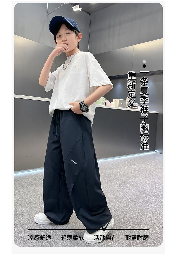 Boys' summer pants 2026 new mid size children's summer boys' thin summer children's casual straight leg mosquito proof pants