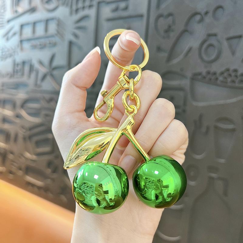 Mode Heerlijke Kers Hanger Voor Schoudertassen Accessoires Cadeau Dames Kers Hanger Tas Hanger groen