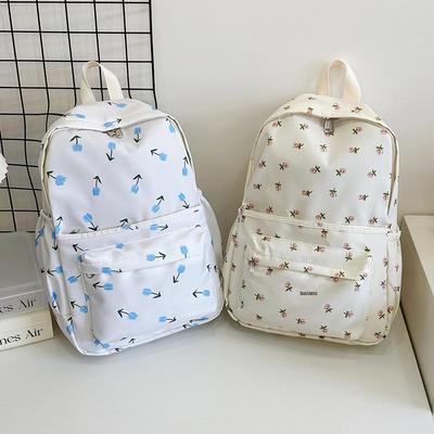 Floraler Preppy-Stil College-Rucksack für Damen - Herbst/Winter-Kollektion