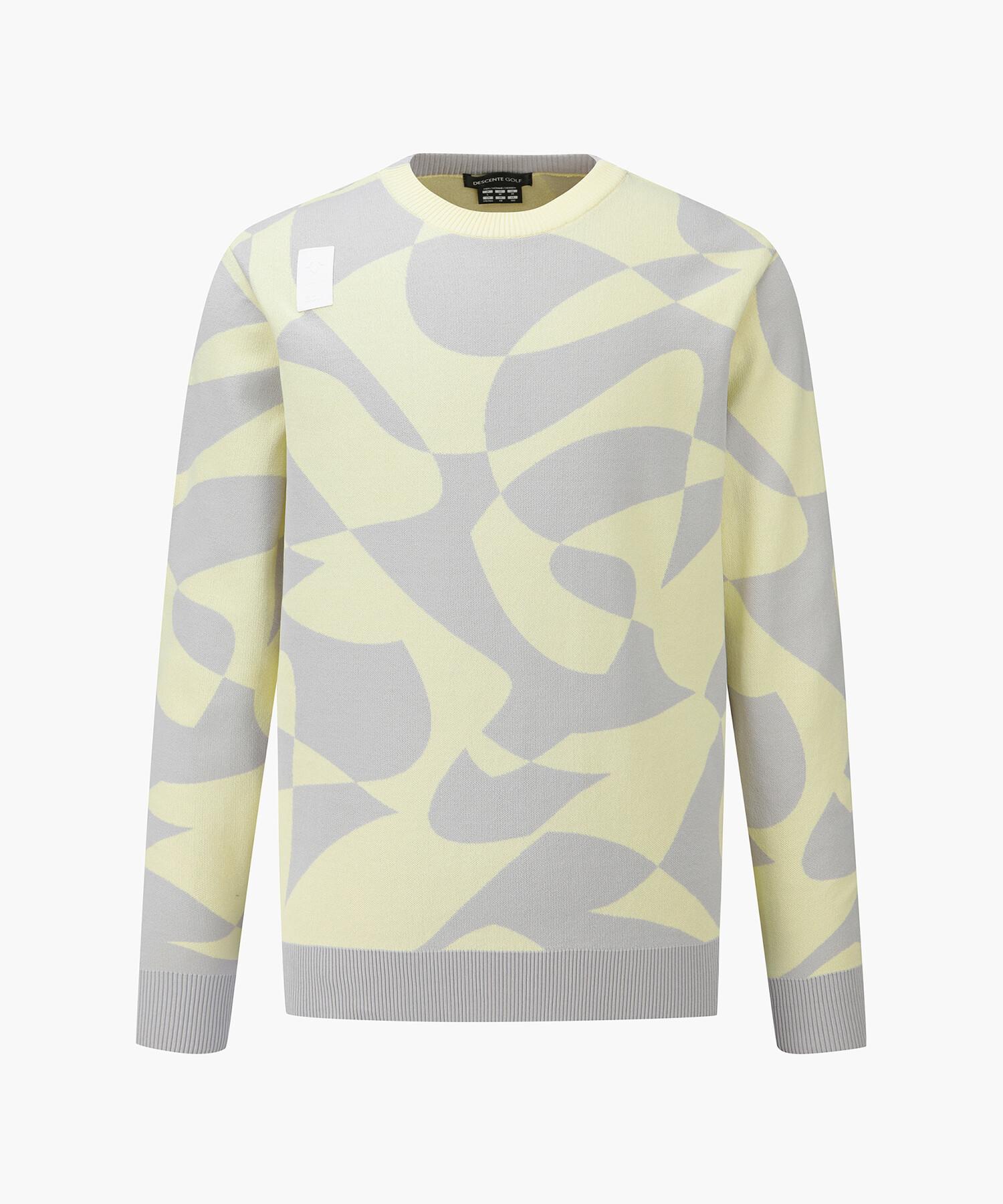 Descente Golf Men S Jacquard Pattern Sweater (Dq12Mfkp12) Lblg/100