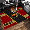 1pc Football Club Logo Print Area Rug - Soft, Washable Non-Slip Indoor Mat for Office Chairs, Living Room, Home Office Decorative Rug