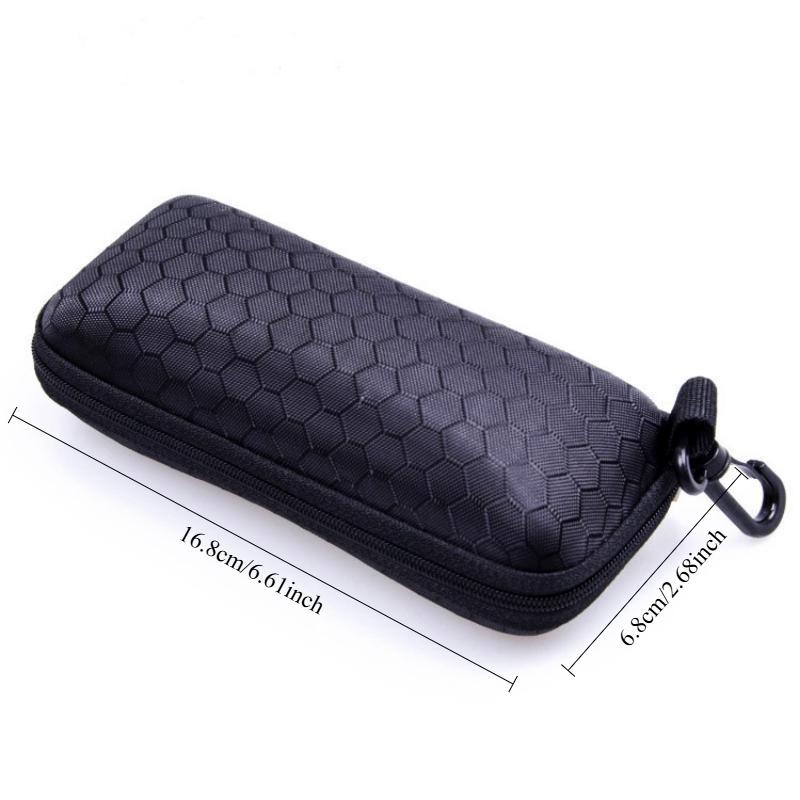 1PC Compressive Honeycomb Zipper Spectacle Case Sunglasses Case Black Sunglasses Zipper Bag Sun Case Variety Multicolor