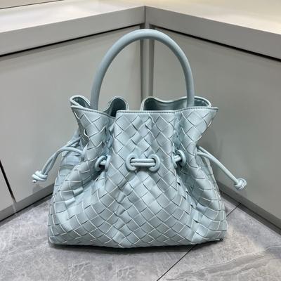 Neue Glückstasche gewebte Tasche Leder gefaltete Kordelzug Wolken-Tasche modische große Kapazität Schulter-Umhängetasche