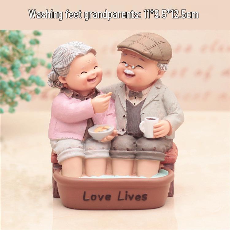  Ornamente cuplu în vârstă în stil Zakka japonez - Decor creativ pentru casă și cadouri de nuntă